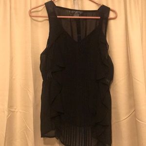 Black sheer blouse tank